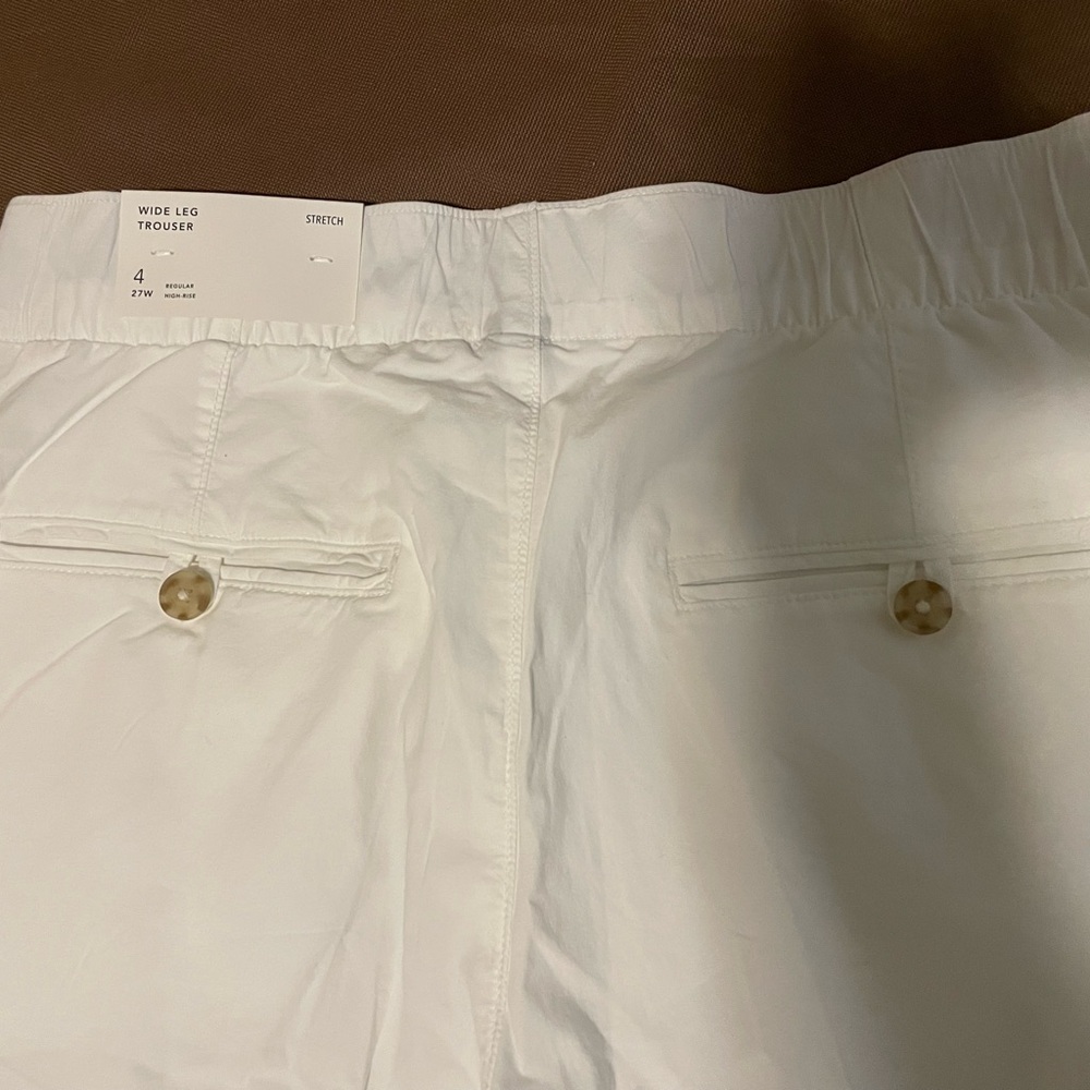 American Eagle White Wide Leg Trousers - Picture 2 of 13